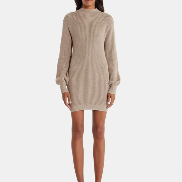 Billie Tan Sweaterdress - Picture 1 of 10